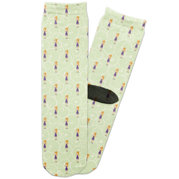 Custom Custom Character (Woman) Adult Crew Socks