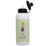 Custom Character (Woman) Water Bottles - Aluminum - 20 oz - White (Personalized)