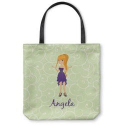 Custom Character (Woman) Canvas Tote Bag - Small - 13"x13" (Personalized)