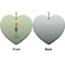 Custom Character (Woman) Ceramic Flat Ornament - Heart Front & Back (APPROVAL)