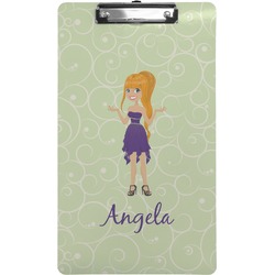 Custom Character (Woman) Clipboard (Legal Size) (Personalized)