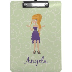 Custom Character (Woman) Clipboard (Personalized)