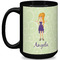 Custom Character (Woman) Coffee Mug - 15 oz - Black Full