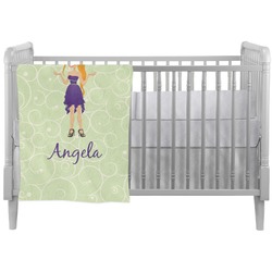 Custom Character (Woman) Crib Comforter / Quilt (Personalized)