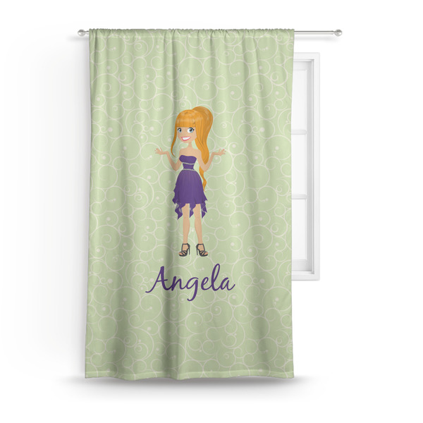 Custom Custom Character (Woman) Curtain Panel - Custom Size (Personalized)