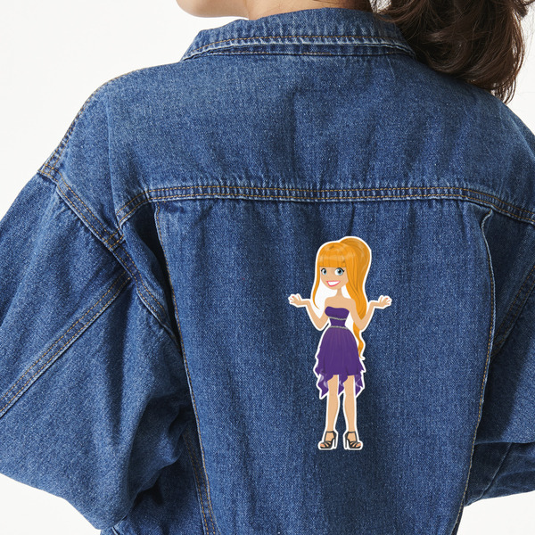 Custom Custom Character (Woman) Twill Iron On Patch - Custom Shape - 2XL - Set of 4