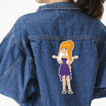 Custom Character (Woman) Twill Iron On Patch - Custom Shape - 3XL - Set of 4