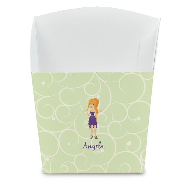 Custom Custom Character (Woman) French Fry Favor Boxes (Personalized)