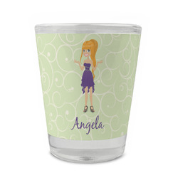 Custom Character (Woman) Glass Shot Glass - 1.5 oz - Single (Personalized)