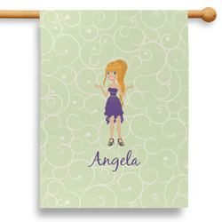Custom Character (Woman) 28" House Flag - Double Sided (Personalized)