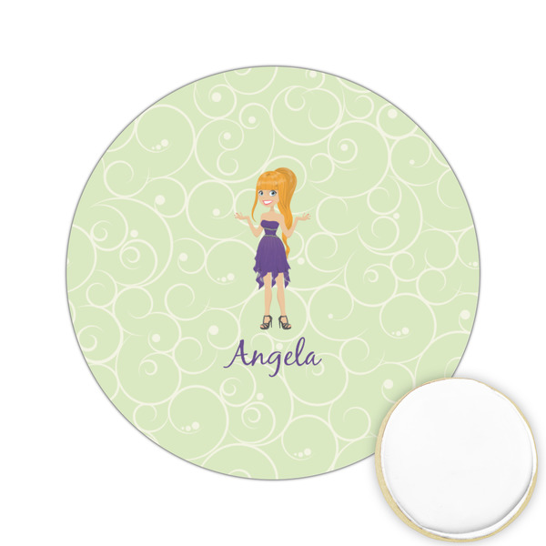 Custom Custom Character (Woman) Printed Cookie Topper - 2.15" (Personalized)