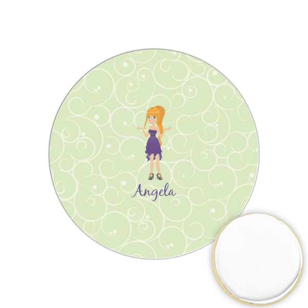 Custom Custom Character (Woman) Printed Cookie Topper - 1.25" (Personalized)