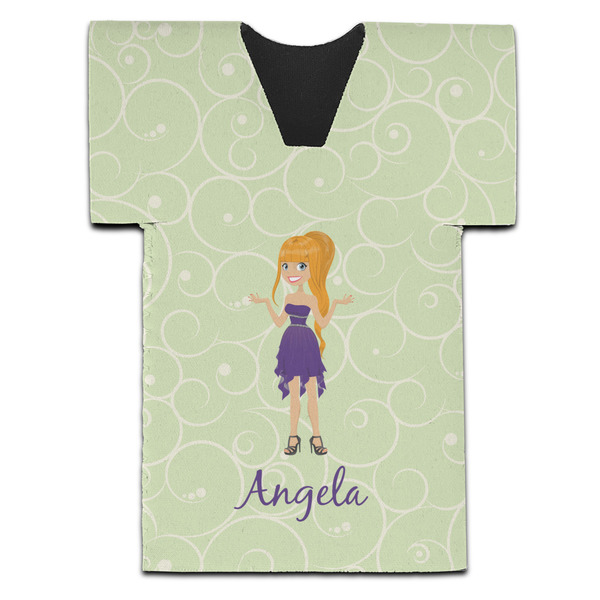 Custom Custom Character (Woman) Jersey Bottle Cooler (Personalized)