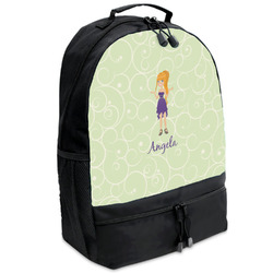 Custom Character (Woman) Backpacks - Black (Personalized)