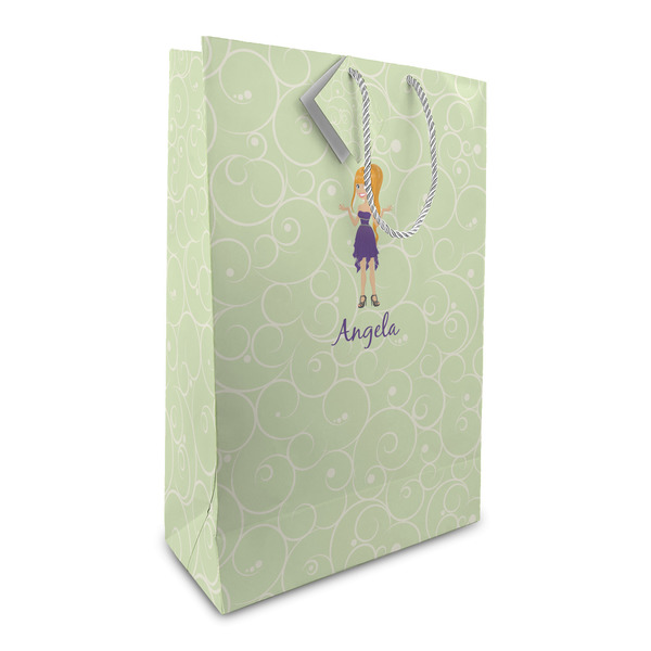 Custom Custom Character (Woman) Large Gift Bag (Personalized)