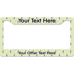 Custom Character (Woman) License Plate Frame - Style B (Personalized)