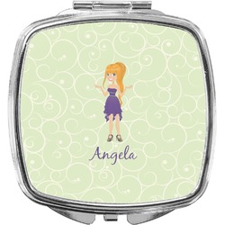 Custom Character (Woman) Compact Makeup Mirror (Personalized)