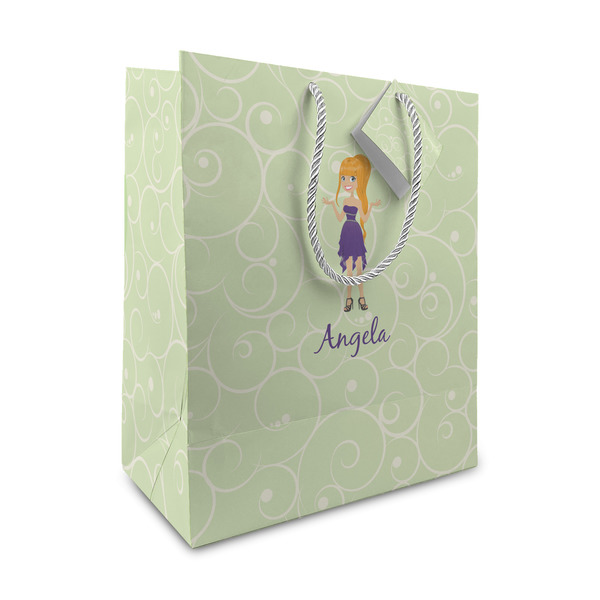 Custom Custom Character (Woman) Medium Gift Bag (Personalized)