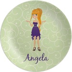 Custom Character (Woman) Melamine Plate (Personalized)