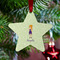 Custom Character (Woman) Metal Star Ornament - Lifestyle