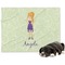 Custom Character (Woman) Microfleece Dog Blanket - Regular