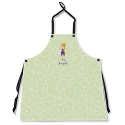 Custom Character (Woman) Apron Without Pockets w/ Name or Text