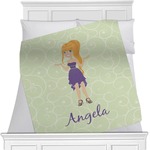 Custom Character (Woman) Minky Blanket - Toddler / Throw - 60"x50" - Double Sided (Personalized)
