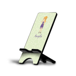 Custom Character (Woman) Cell Phone Stand (Large) w/ Name or Text