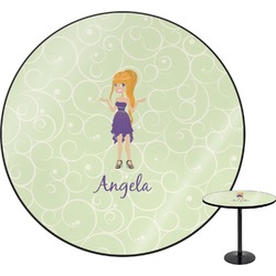 Custom Character (Woman) Round Table - 30" (Personalized)