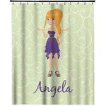 Custom Character (Woman) Extra Long Shower Curtain - 70"x84" (Personalized)