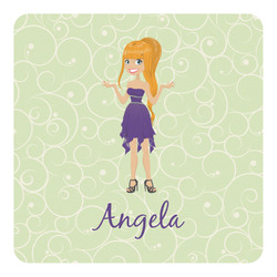 Custom Character (Woman) Square Decal - XLarge (Personalized)