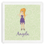 Custom Character (Woman) Paper Dinner Napkins (Personalized)