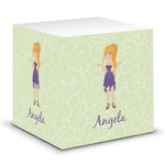 Custom Character (Woman) Sticky Note Cube (Personalized)