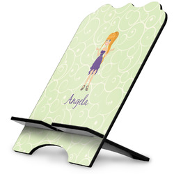 Custom Character (Woman) Stylized Tablet Stand w/ Name or Text