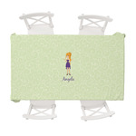 Custom Character (Woman) Tablecloth - 58"x102" (Personalized)