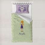 Custom Character (Woman) Toddler Bedding w/ Name or Text
