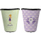 Custom Character (Woman) Trash Can Black - Front and Back - Apvl