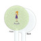 Custom Character (Woman) White Plastic 5.5" Stir Stick - Single Sided - Round - Front & Back