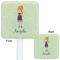 Custom Character (Woman) White Plastic Stir Stick - Double Sided - Approval