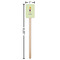 Custom Character (Woman) Wooden 6.25" Stir Stick - Rectangular - Dimensions