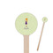 Custom Character (Woman) Wooden 7.5" Stir Stick - Round - Closeup