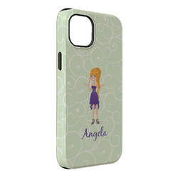 Custom Character (Woman) iPhone Case - Rubber Lined - iPhone 14 Plus (Personalized)