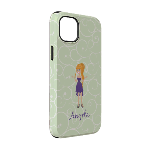 Custom Custom Character (Woman) iPhone Case - Rubber Lined - iPhone 14 Pro (Personalized)