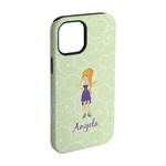 Custom Character (Woman) iPhone Case - Rubber Lined - iPhone 15 Pro (Personalized)