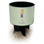 Custom Character (Woman) Black Beach Spiker Drink Holder (Personalized)