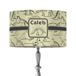 Dinosaur Skeletons 12" Drum Lamp Shade - Fabric (Personalized)