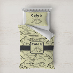 Dinosaur Skeletons Duvet Cover Set - Twin XL (Personalized)