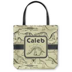 Dinosaur Skeletons Canvas Tote Bag - Small - 13"x13" (Personalized)