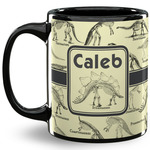 Dinosaur Skeletons 11 Oz Coffee Mug - Black (Personalized)