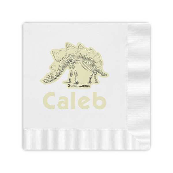 Custom Dinosaur Skeletons Coined Cocktail Napkins (Personalized)